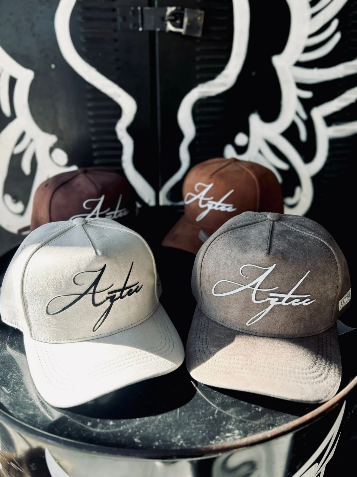 Boné Dad Hat Aztec Unicolor em Tecido Camurça